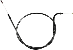LA Choppers LA-8210ID16M Midnight Braided Idle Cable Kit - 15in.-17in. Ape Hangers