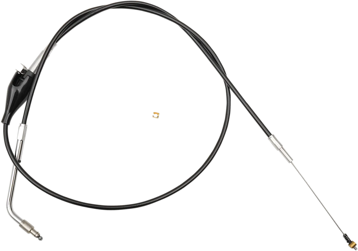 LA Choppers LA-8210ID19B Black Vinyl/Stainless Braided Idle Cable Kit - 18in.-20in. Ape Hangers