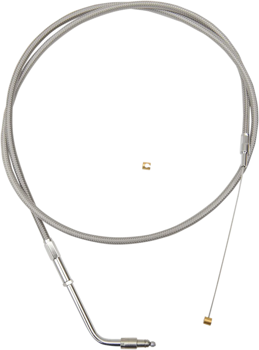 LA Choppers LA-8210TH13 Stainless Steel Throttle Cable Kit - 12in.-14in. Ape Hangers