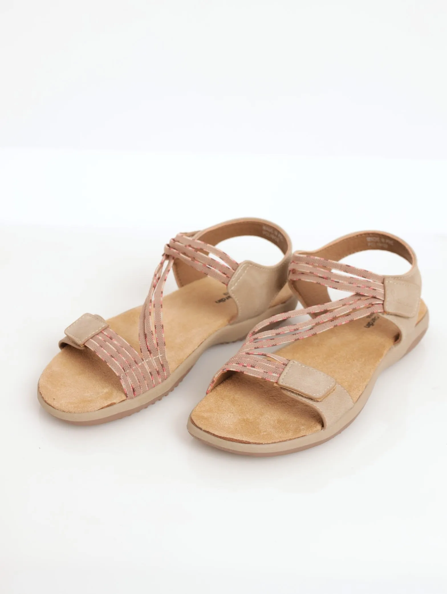 Ladies Elastic Adventure Sandal - Beige