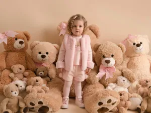 Little A HATTIE Baby Pink Faux Fur Gilet LA24303