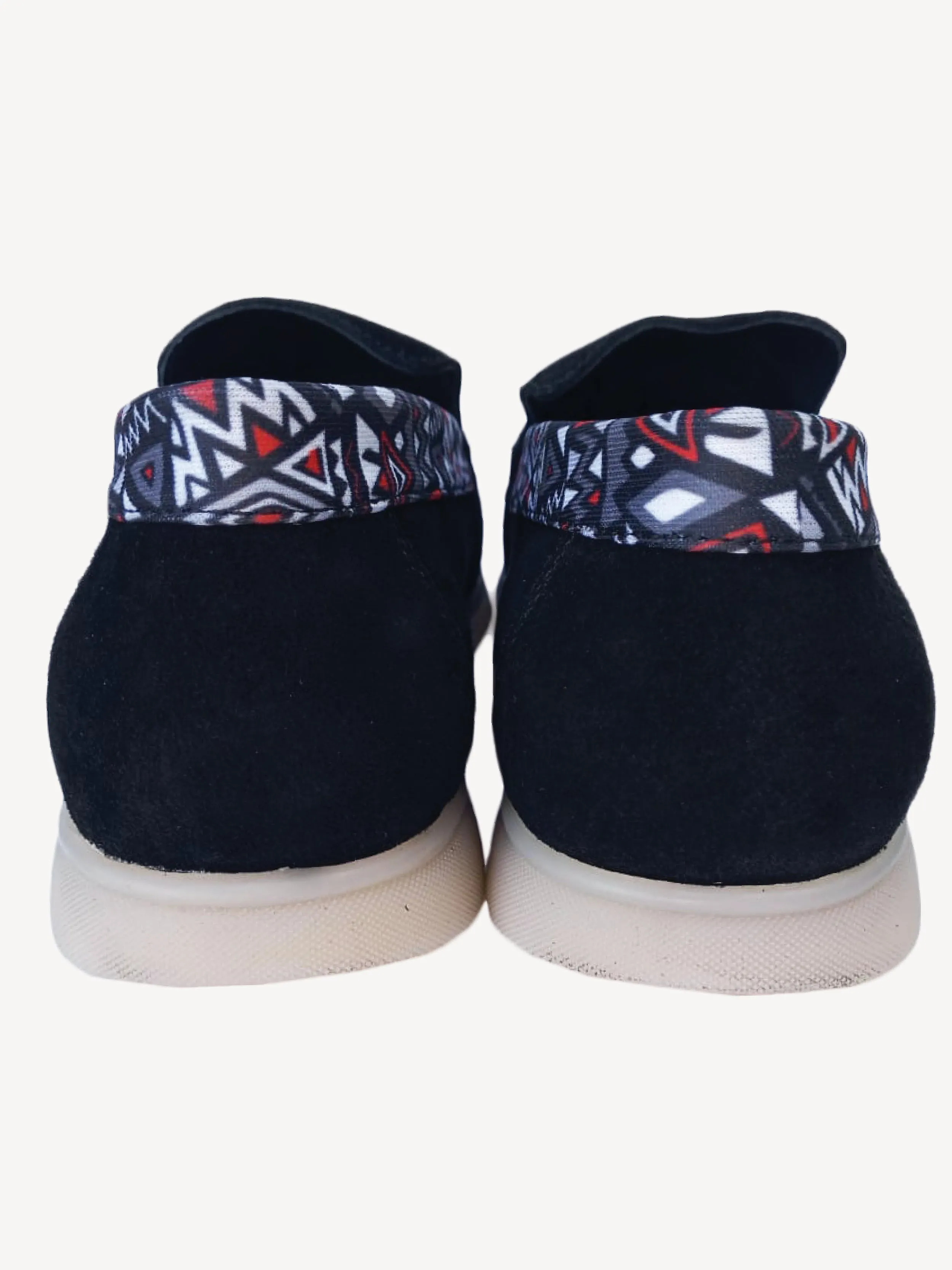 Loafers: Black with Red & Grey KK