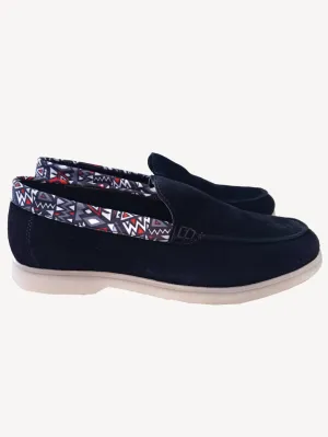 Loafers: Black with Red & Grey KK