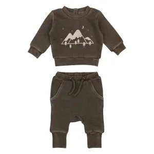 Lovedbaby - Organic Sweatshirt & Jogger Set - Bark Mountains