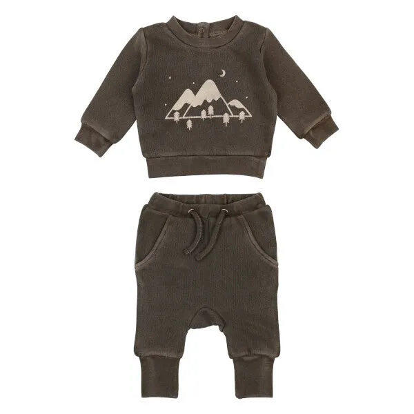 Lovedbaby - Organic Sweatshirt & Jogger Set - Bark Mountains