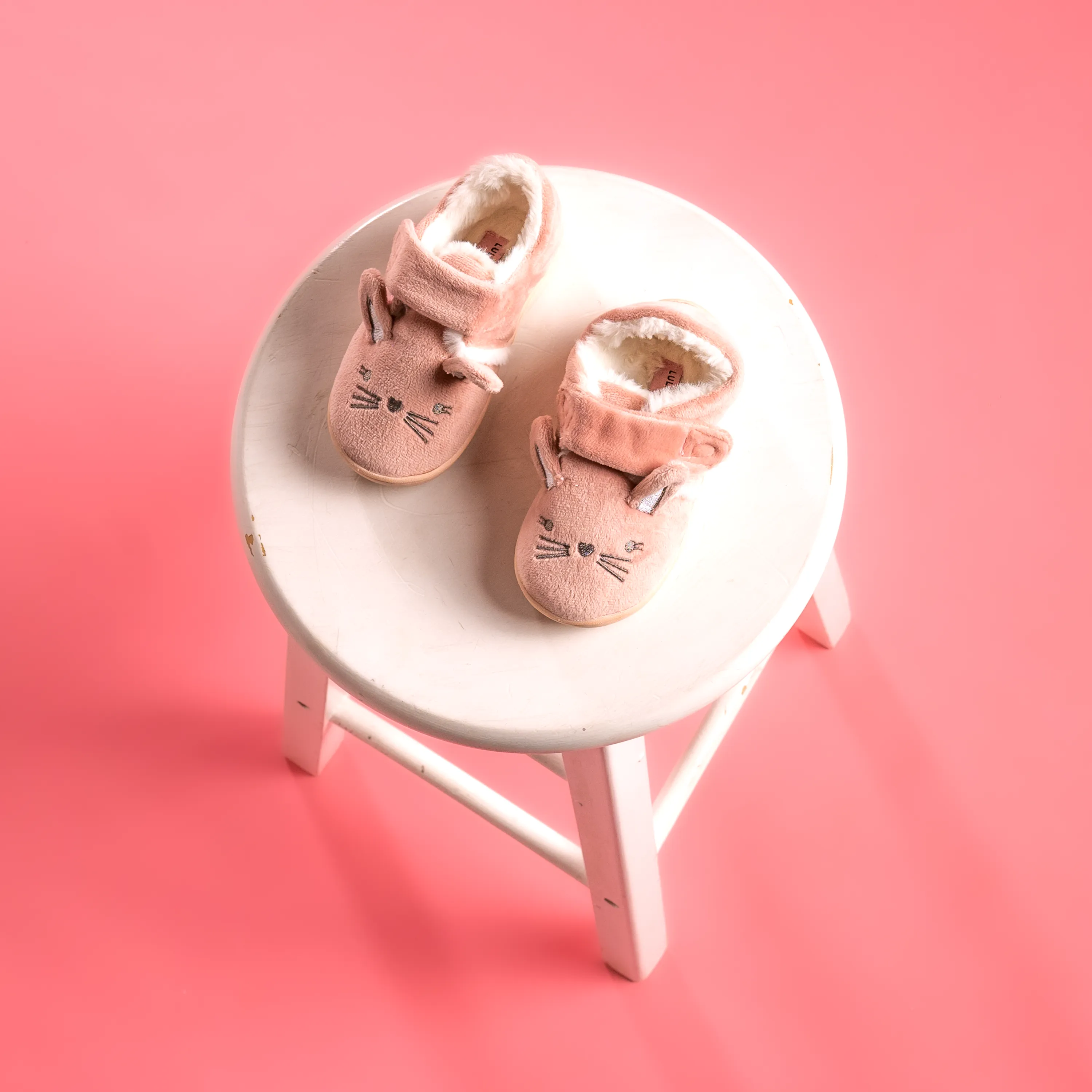 Lulabay baby girls bunny slippers