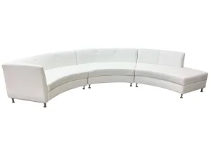 LUXURY 3PC SEMI-BACK SOFA - WHITE