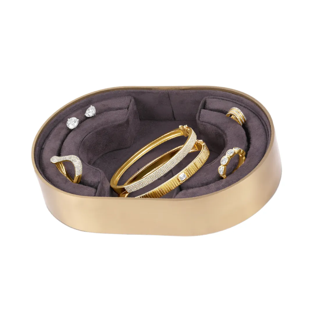 Luxury Metallic Jewelry Tray