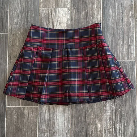 Mango Plaid Pleated Mini Skirt – XS – Preppy Schoolgirl Style
