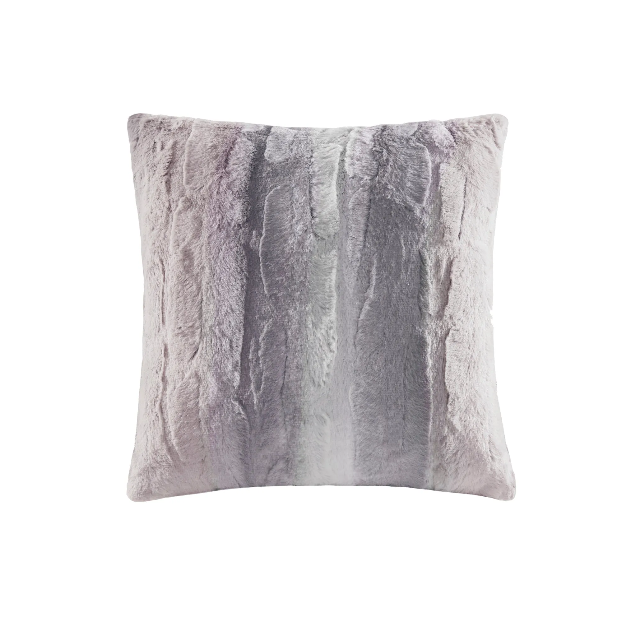 Marselle Faux Fur Square Pillow Dark Brown