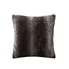 Marselle Faux Fur Square Pillow Dark Brown