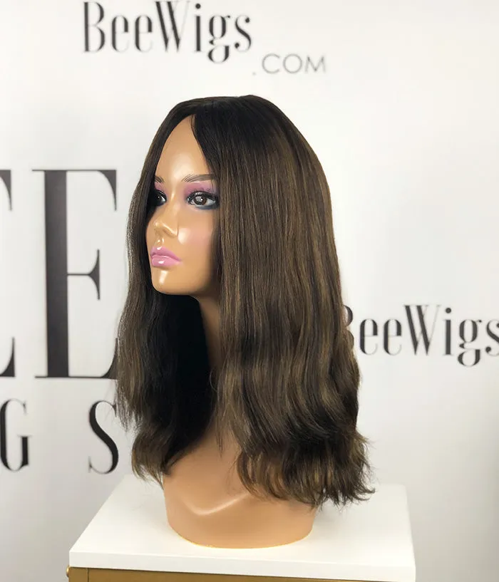 Medium Length Wig Skin Top Wigs