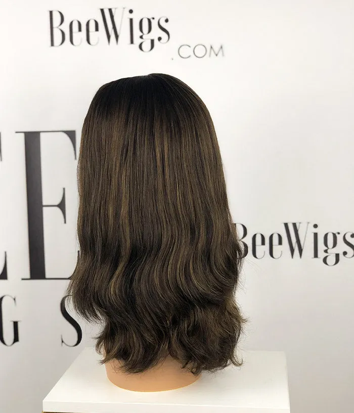 Medium Length Wig Skin Top Wigs