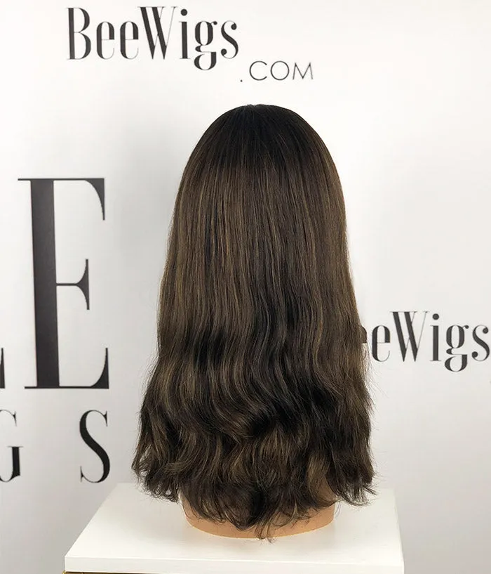 Medium Length Wig Skin Top Wigs