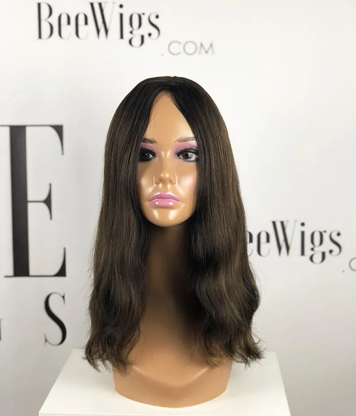 Medium Length Wig Skin Top Wigs