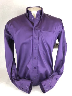 Men's CR Western Pro Purple Cotton Sateen