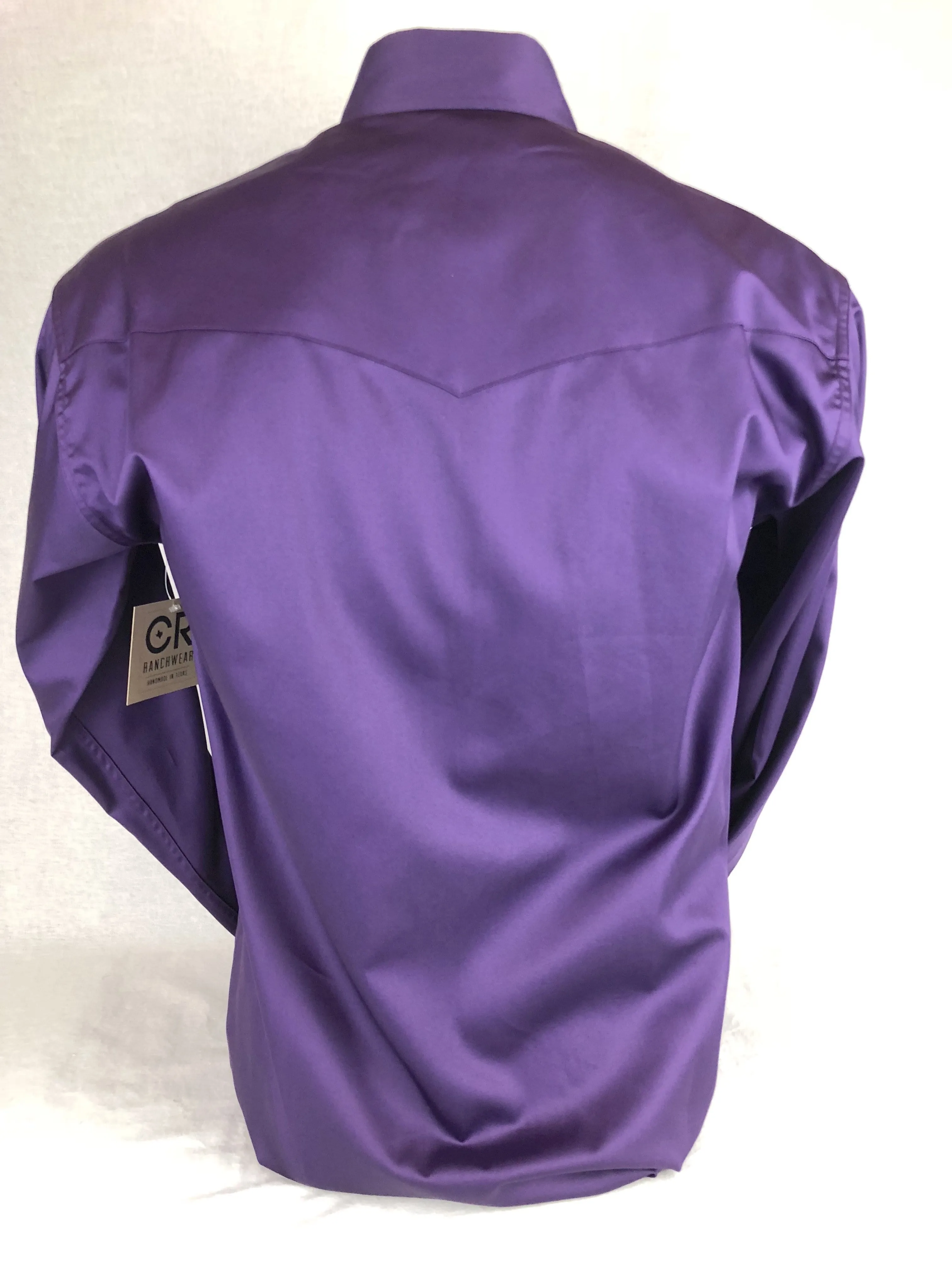 Men's CR Western Pro Purple Cotton Sateen