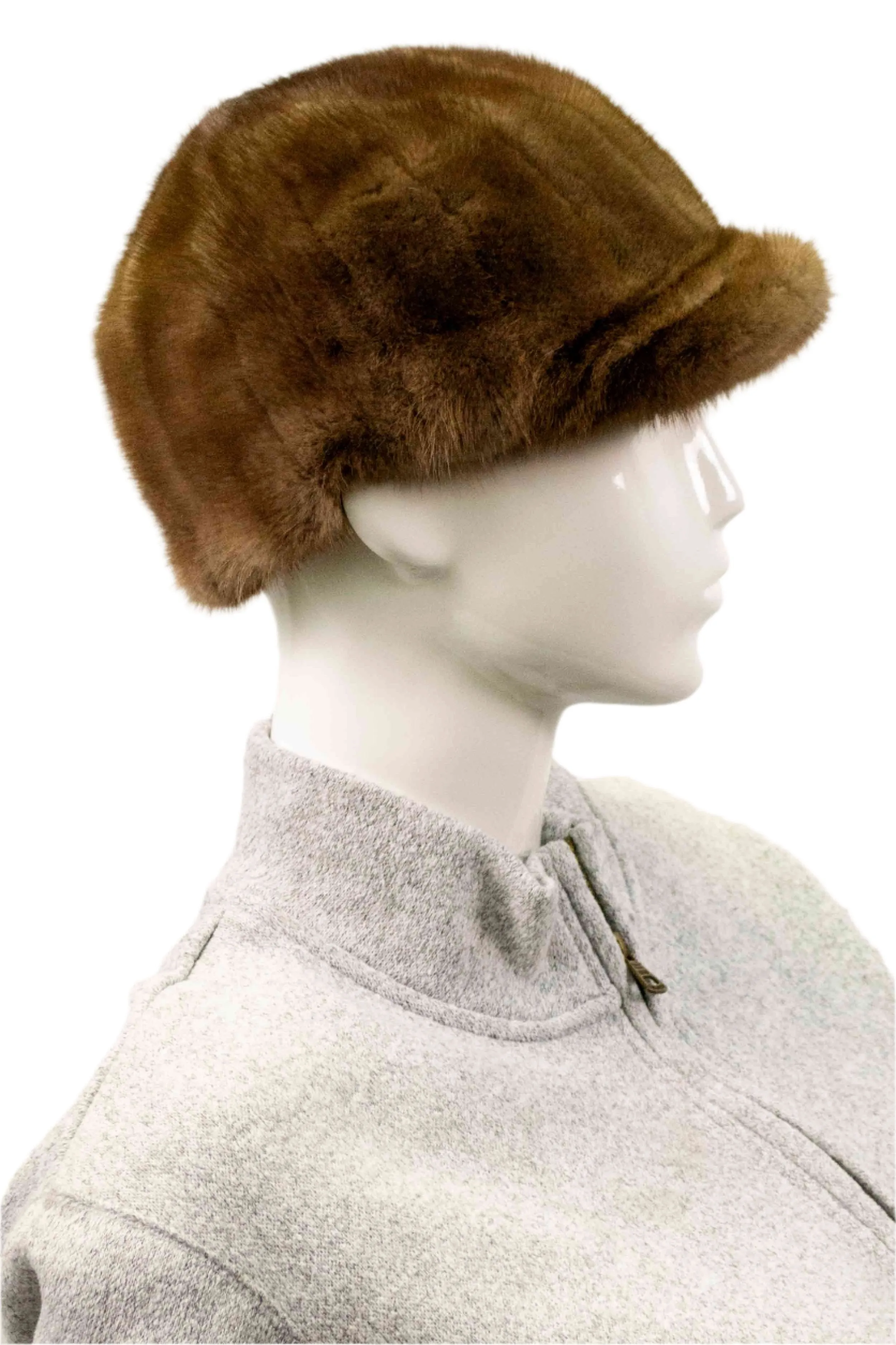 Men's Mink Fur Baseball Hat