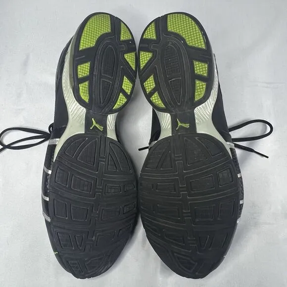 Mens Puma~Black/Green Sneakers~Size 11~Pre-owned
