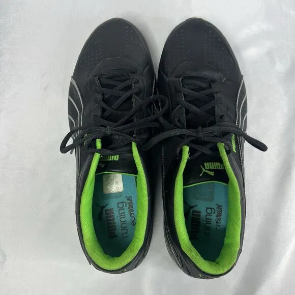 Mens Puma~Black/Green Sneakers~Size 11~Pre-owned