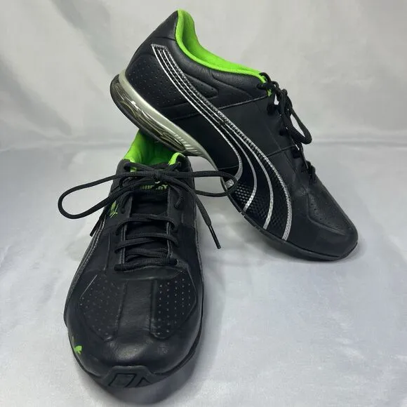 Mens Puma~Black/Green Sneakers~Size 11~Pre-owned