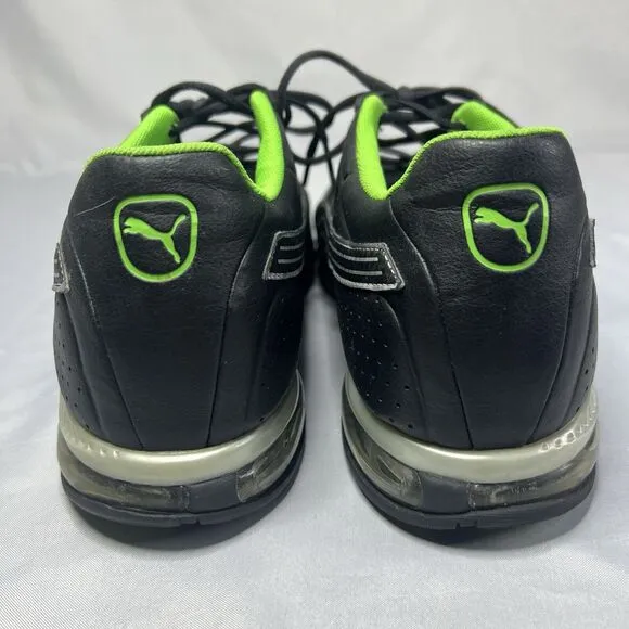 Mens Puma~Black/Green Sneakers~Size 11~Pre-owned