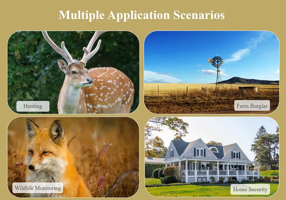 Mini 4G Wireless Trail Hunting Camera 24MP Photo Live Video Stream Push Alerts & GPS Tracker