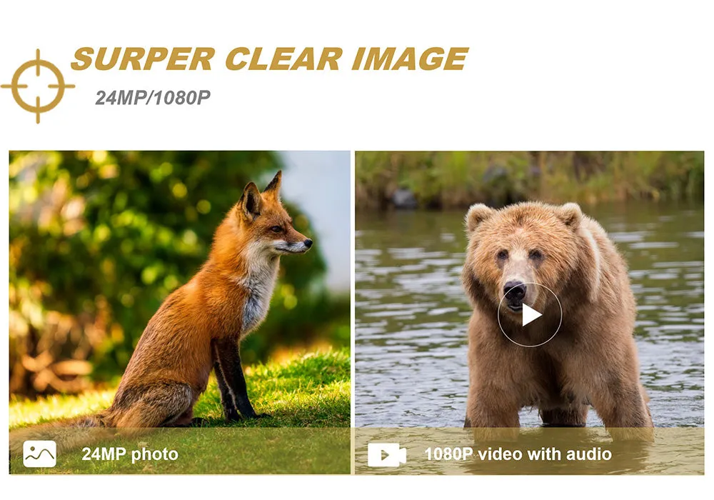 Mini 4G Wireless Trail Hunting Camera 24MP Photo Live Video Stream Push Alerts & GPS Tracker