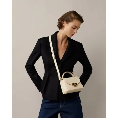 Mulberry Small Lana Top Handle in Eggshell