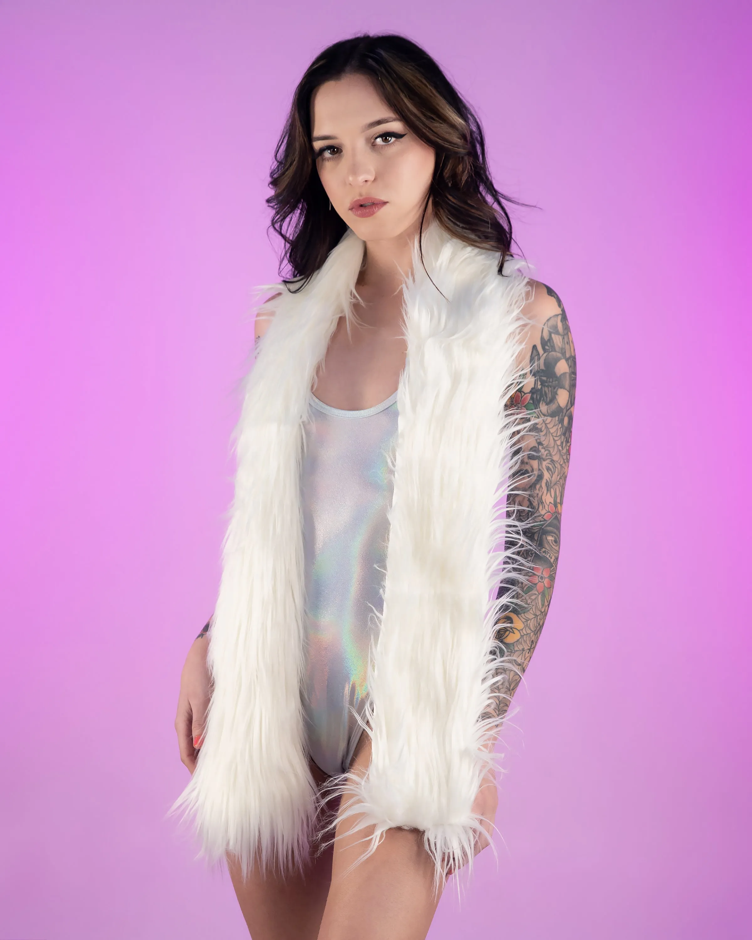 Multi-Color LED Faux Fur Boa