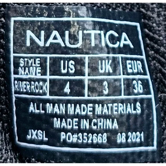 Nautica River Rock Black Big Boy's Boots Size 4