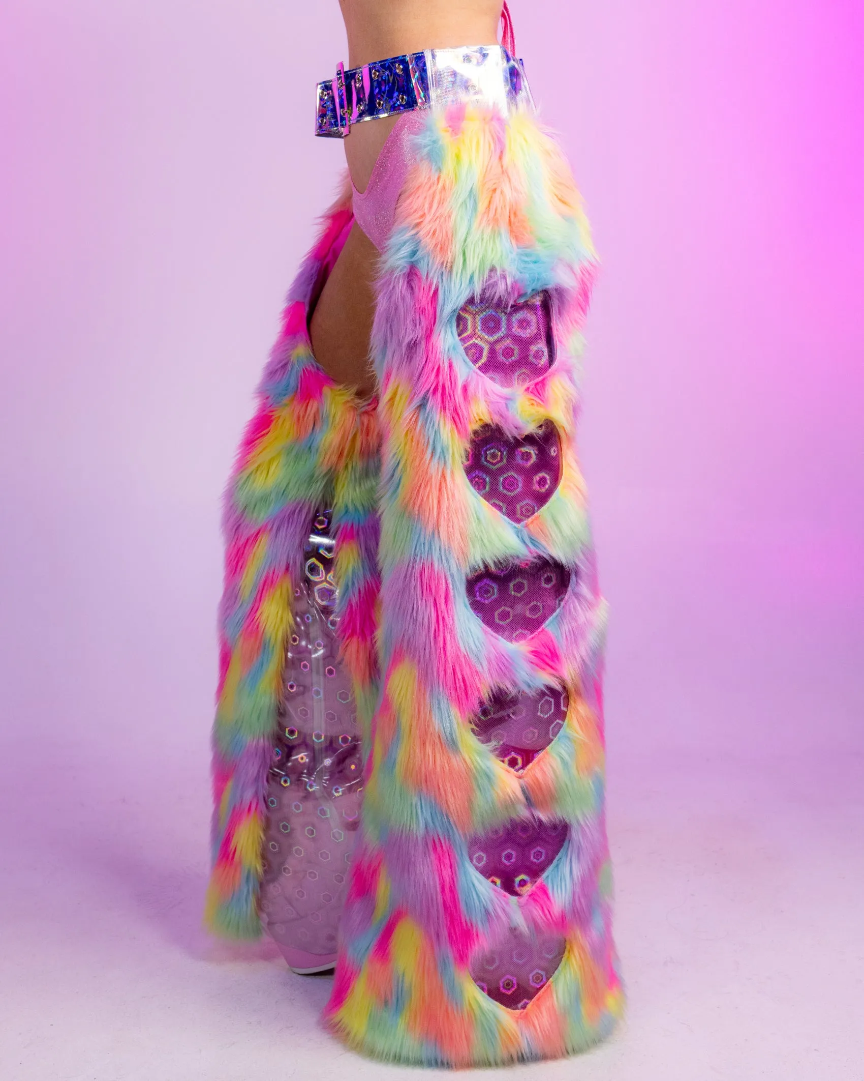 Neon Dreams Faux Fur Chaps