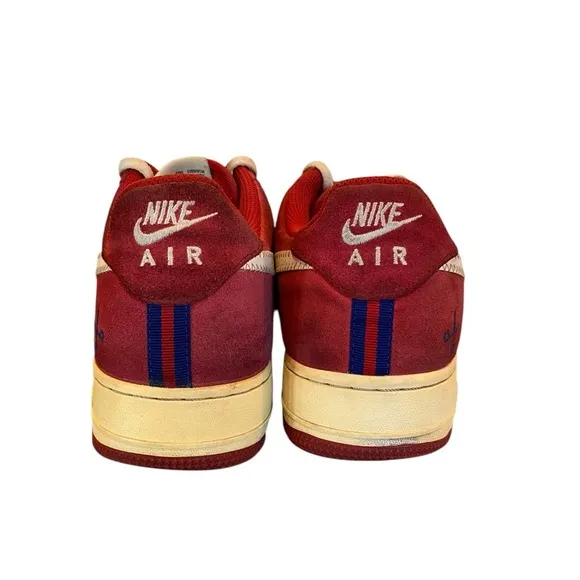 Nike Air Force 1 Suede and Silk Low Scissors - blue &amp; red Size 11