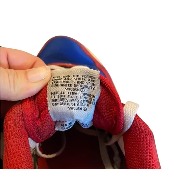 Nike Air Force 1 Suede and Silk Low Scissors - blue &amp; red Size 11