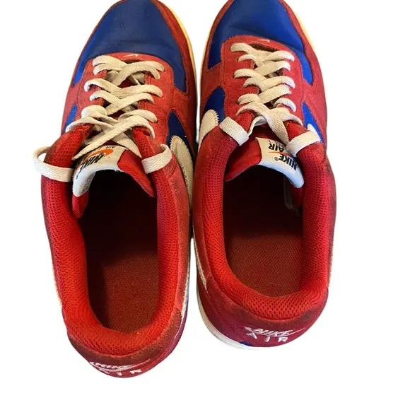 Nike Air Force 1 Suede and Silk Low Scissors - blue &amp; red Size 11