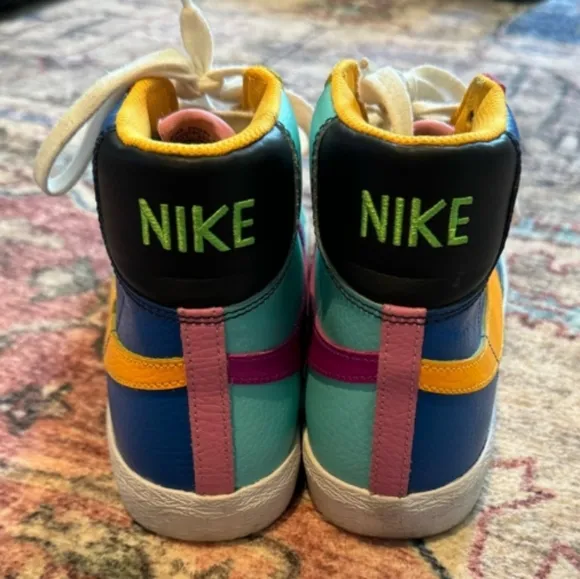 NIKE BLAZER MID BATTLE BLUE MULTICOLOR CZ9441-400 SNEAKERS Size Big kids 6.5