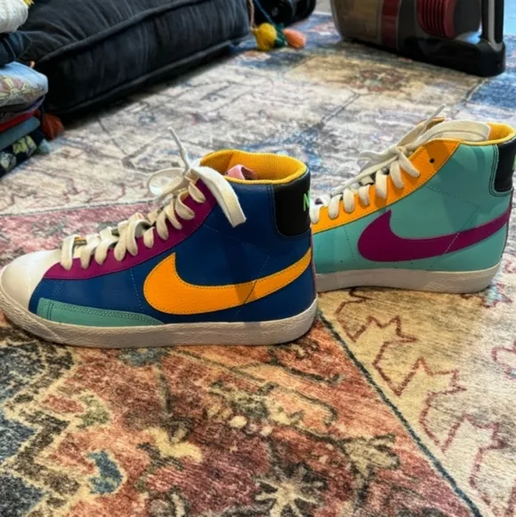 NIKE BLAZER MID BATTLE BLUE MULTICOLOR CZ9441-400 SNEAKERS Size Big kids 6.5