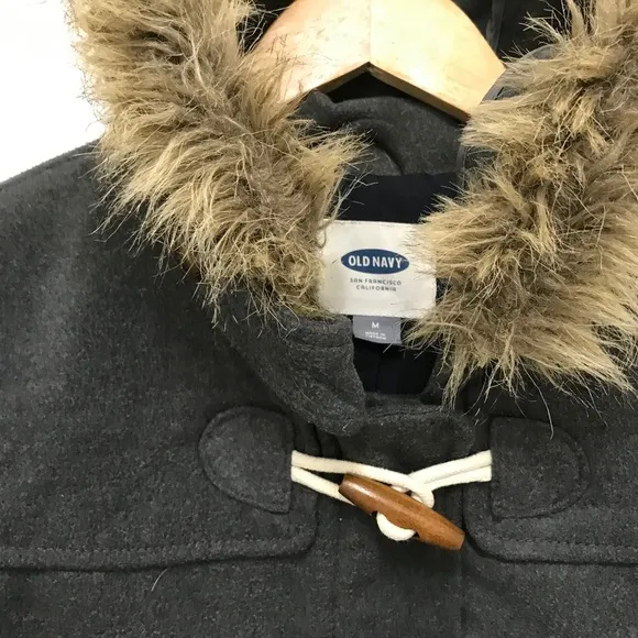 Old Navy Duffle Toggle Coat - Fur Hood Medium