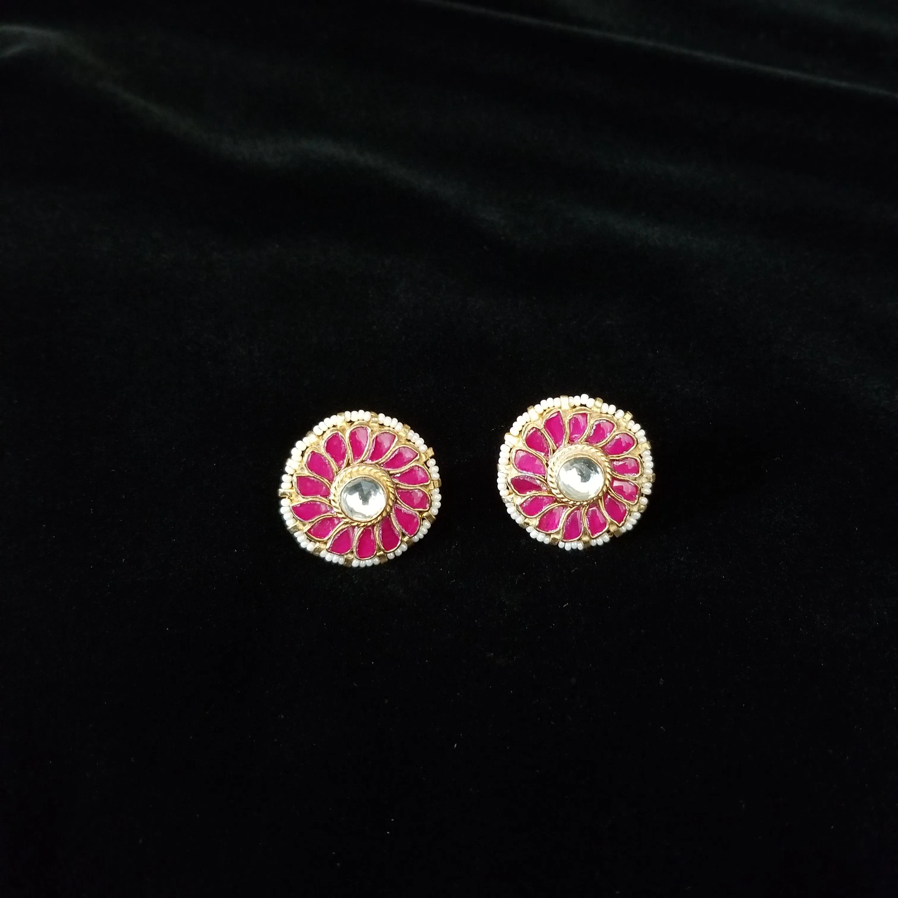 Pachi Kundan Studs With Hard Gold Plating