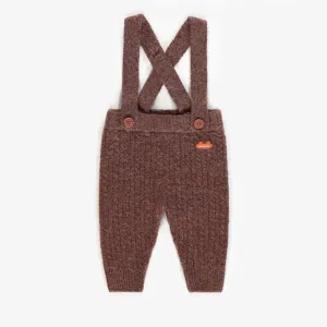 Pantalon à bretelles amovibles en polyester recyclées, naissance  || Pants with removable straps in recycled polyester, newborn