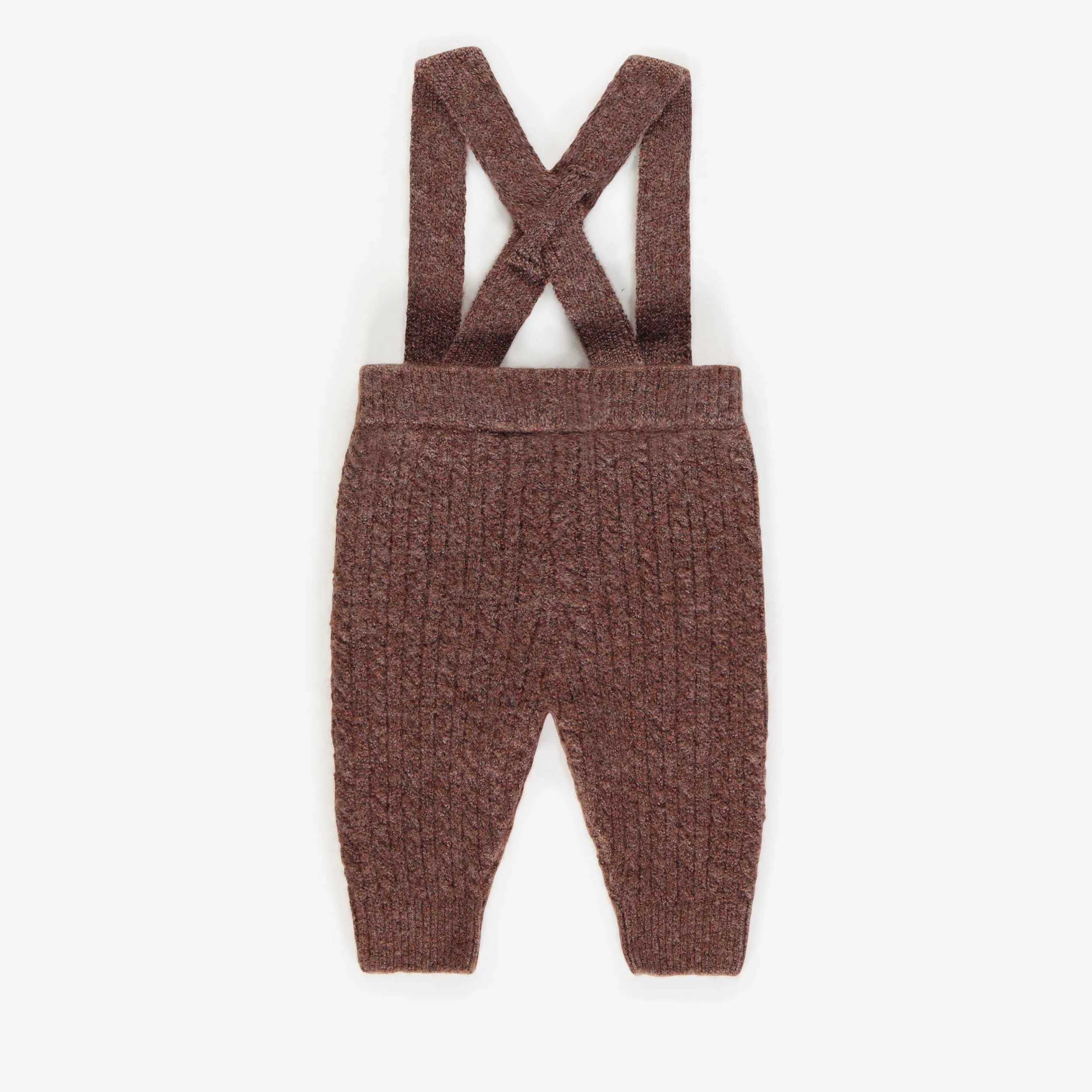 Pantalon à bretelles amovibles en polyester recyclées, naissance  || Pants with removable straps in recycled polyester, newborn