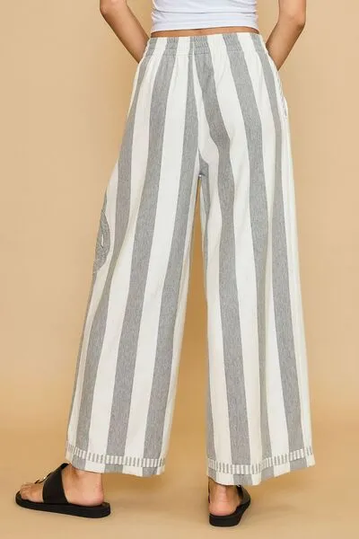 Peaceful Vibes Only Striped Wide Leg Pants