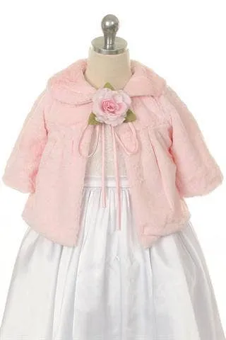 Pink Extra Soft Fur Half Coat for Girls