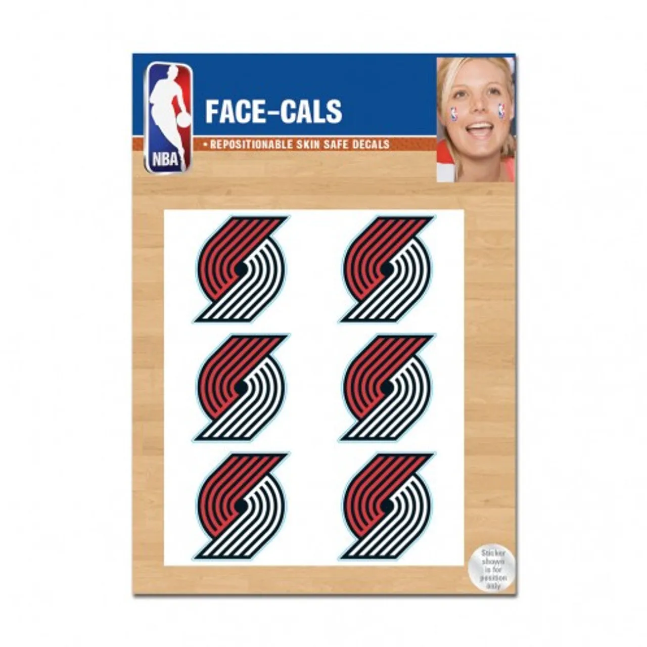 Portland Trail Blazers Tattoo Face Cals Special Order