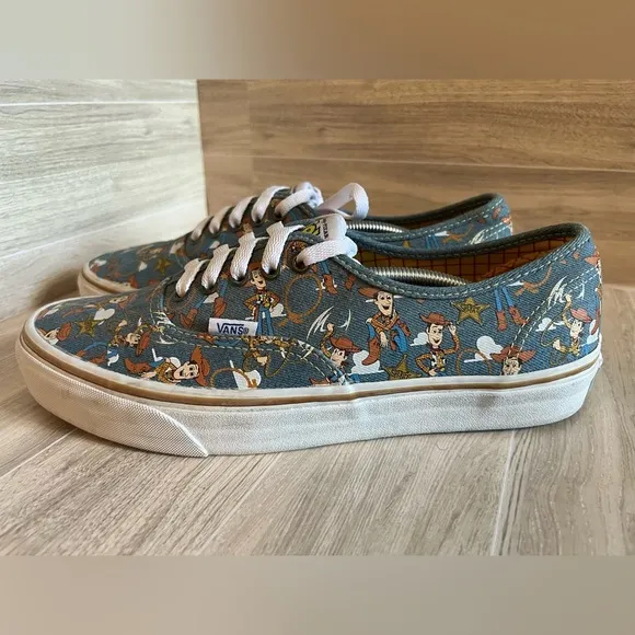 RARE VANS x Disney Toy Story Authentic Sheriff Woody Denim Shoes ANDY