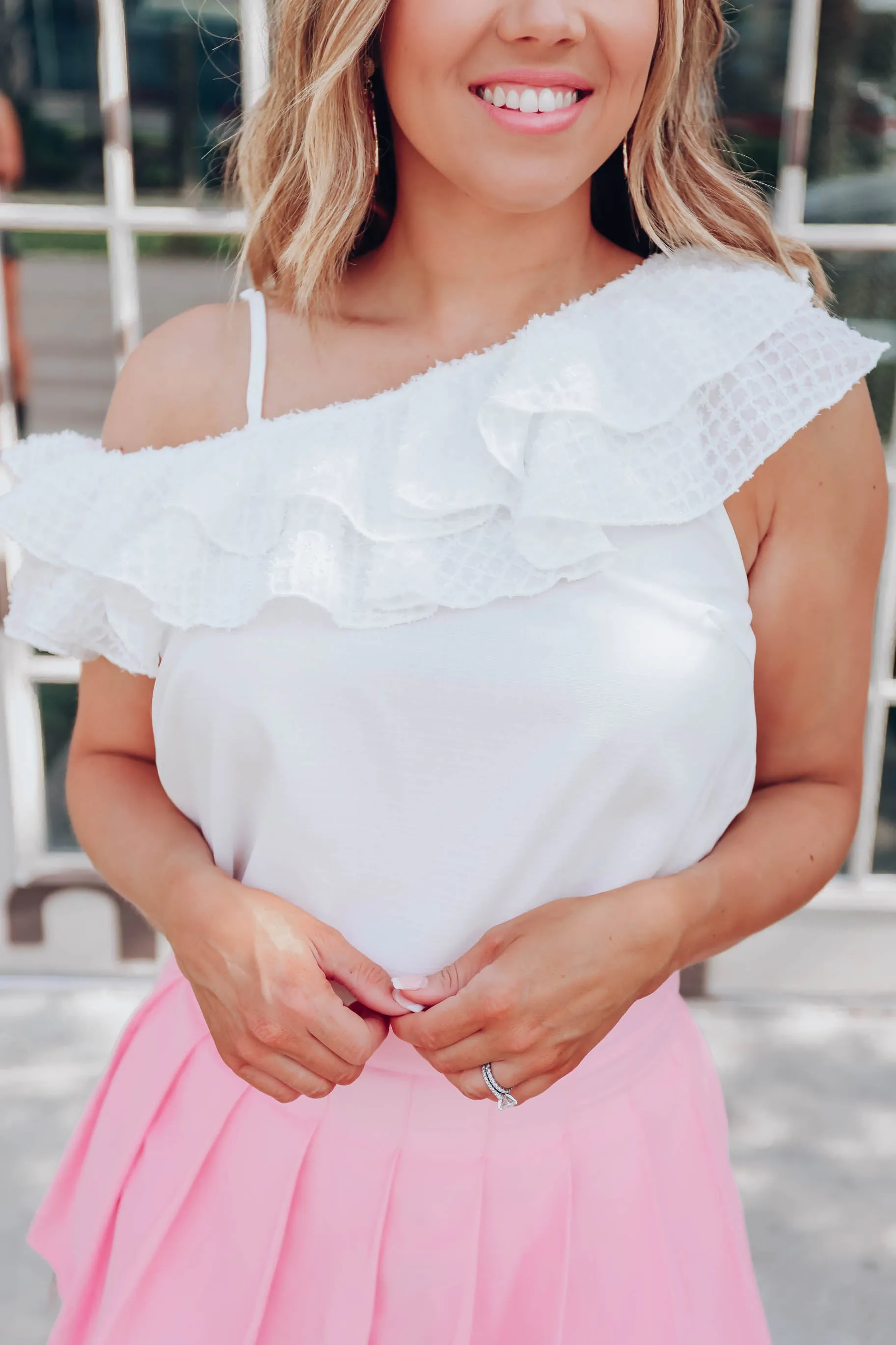 Reighanne Ruffle Trim Top