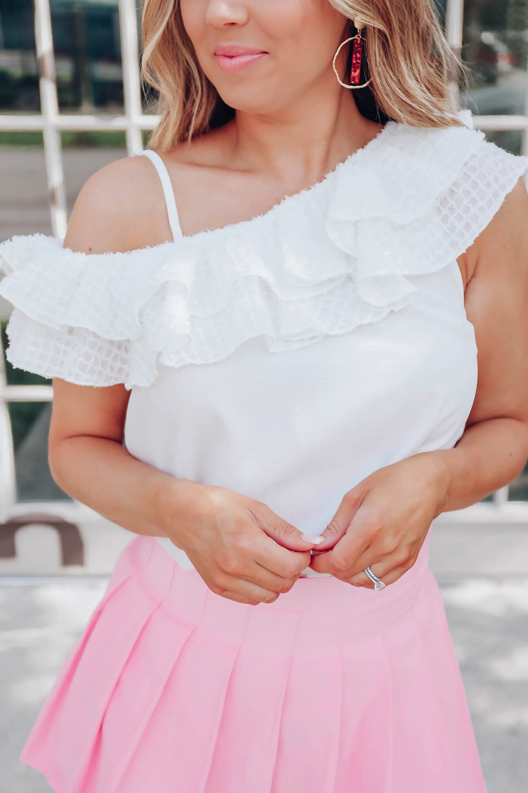 Reighanne Ruffle Trim Top