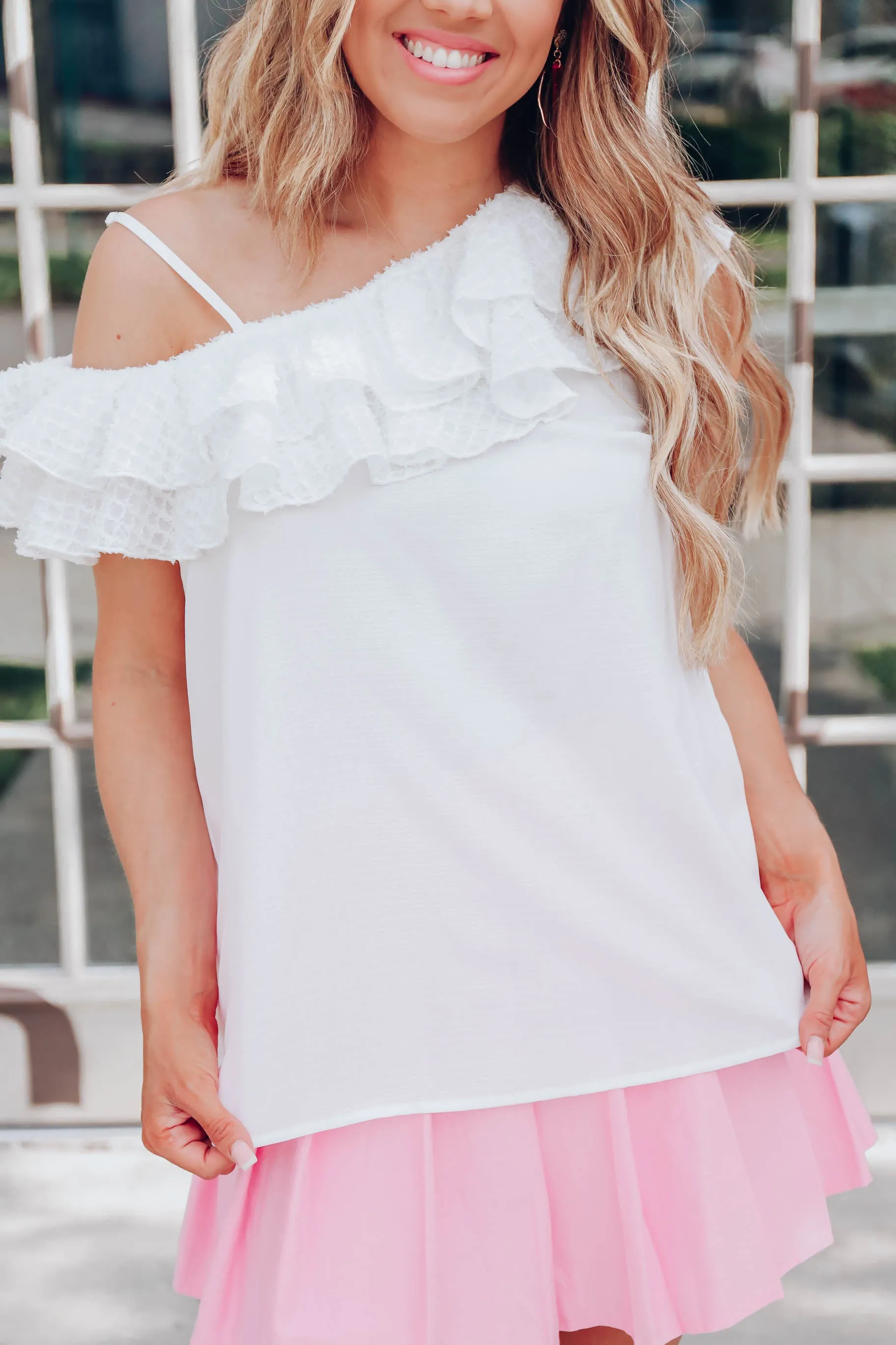 Reighanne Ruffle Trim Top