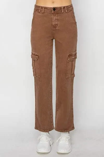 Risen Full Size High Rise Cargo Jeans ONLINE EXCLUSIVE