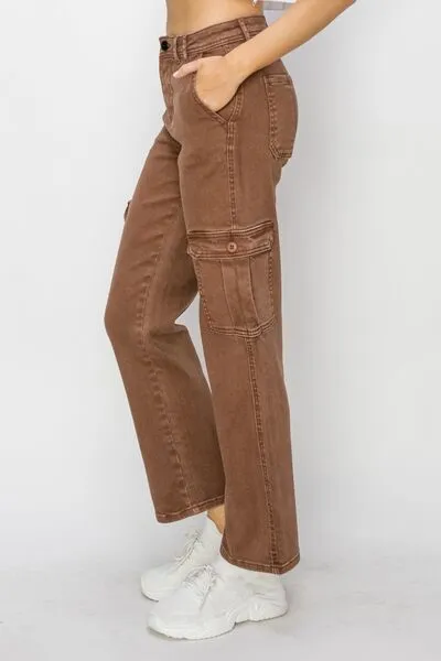 Risen Full Size High Rise Cargo Jeans ONLINE EXCLUSIVE